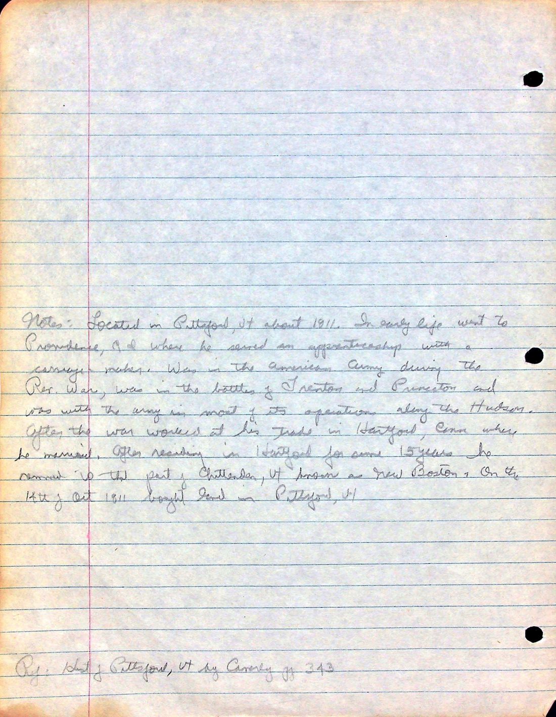 BOWEN, Consider (b. 1756 Mass. d. 1938 Pittsford) 2
